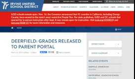 
							         Grades Released to Parent Portal | IUSD.org - Irvine Unified School ...								  
							    