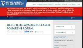 
							         Grades Released to Parent Portal | IUSD.org								  
							    