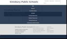 
							         Grading Portal - Simsbury Public Schools								  
							    