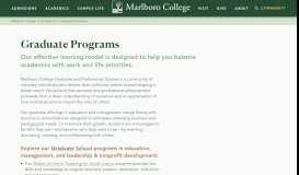 
							         Graduate Academics | Marlboro College								  
							    