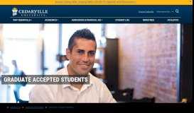 
							         Graduate Accepted Students | Cedarville University								  
							    