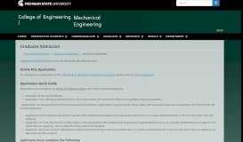
							         Graduate Admission - Mechanical Engineering - Michigan State ...								  
							    