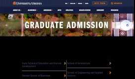 
							         Graduate Admission | The University of Virginia								  
							    