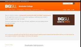 
							         Graduate Admissions - Bowling Green State University								  
							    