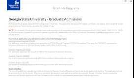 
							         Graduate Admissions - Georgia State University								  
							    