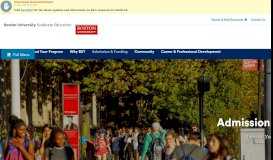 
							         Graduate Admissions » News and Information | Boston University								  
							    