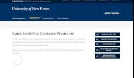
							         Graduate Admissions | University of New Haven Online								  
							    
