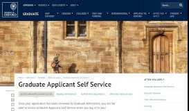 
							         Graduate Applicant Self Service | University of Oxford								  
							    