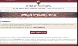 
							         Graduate Application Portal - FSU Admissions								  
							    