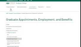 
							         Graduate Appointments, Employment, and Benefits | Ohio University								  
							    