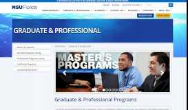 
							         Graduate Degrees, Programs & Studies | Nova Southeastern ...								  
							    