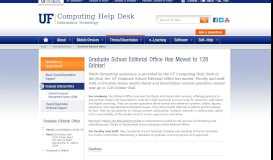 
							         Graduate Editorial Office - UF Help Desk - University of Florida								  
							    