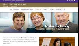 
							         Graduate Fellowship Portal - UW Stroum Center for Jewish Studies								  
							    