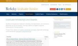 
							         Graduate Fellowships and Awards | Berkeley Graduate Division								  
							    