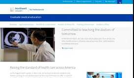 
							         Graduate medical education | Northwell Health								  
							    