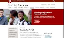 
							         Graduate Portal: Students: School of Education: Indiana University ...								  
							    