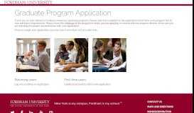 
							         Graduate Program Application - Fordham University								  
							    