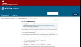 
							         Graduate programs | Employment and jobs | Queensland Government								  
							    