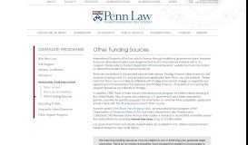 
							         Graduate Programs: Other Funding Sources • Penn Law								  
							    