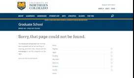
							         Graduate School Application - University of Northern Colorado								  
							    