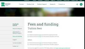 
							         Graduate School: Funding - University of Roehampton								  
							    