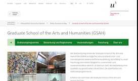 
							         Graduate School of the Humanities (GSH) - Universität Bern								  
							    