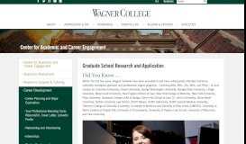 
							         Graduate School Research and Application - Center for Academic and ...								  
							    
