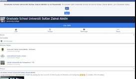 
							         Graduate School Universiti Sultan Zainal Abidin - Home | Facebook								  
							    
