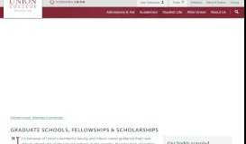
							         Graduate schools, fellowships & scholarships | Union College								  
							    