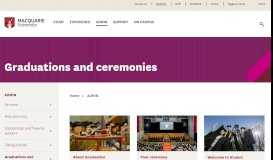 
							         Graduations and ceremonies - Student Portal								  
							    