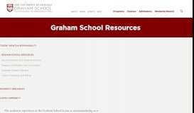
							         Graham School Resources | UChicago Graham								  
							    