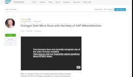 
							         Grainger Gets More Done with the Help of SAP #MaxAttention | SAP ...								  
							    