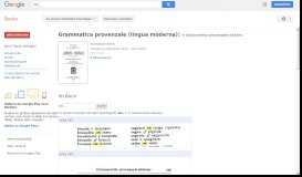 
							         Grammatica provenzale (lingua moderna): e dizionarietto ...								  
							    