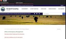 
							         Grand County Emergency Information Portal								  
							    