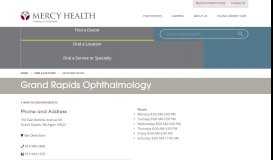
							         Grand Rapids Ophthalmology - Mercy Health								  
							    