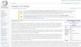 
							         Grange P-12 College - Wikipedia								  
							    