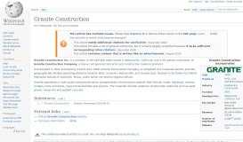 
							         Granite Construction - Wikipedia								  
							    