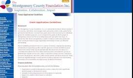
							         Grant Application Guidelines - The Montgomery County Foundation								  
							    