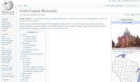 
							         Grant County, Wisconsin - Wikipedia								  
							    
