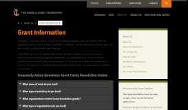 
							         Grant Information & FAQs - The Annie E. Casey Foundation								  
							    
