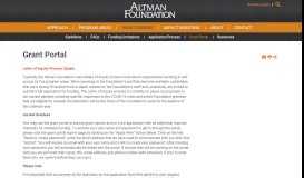 
							         Grant Portal | Altman Foundation								  
							    