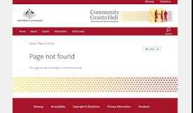 
							         Grant Recipient Services Portal - Community Grants Hub								  
							    