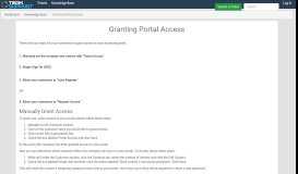 
							         Granting Portal Access | TeamSupport Customer Hub								  
							    