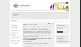 
							         Grants | Department of Social Services, Australian Government								  
							    
