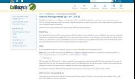 
							         Grants Management System (GMS) - CalRecycle - CA.gov								  
							    