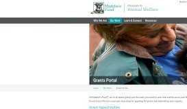 
							         Grants Portal - Maddie's Fund								  
							    
