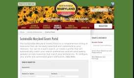 
							         Grants Portal - Sustainable Maryland								  
							    