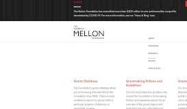 
							         Grants | The Andrew W. Mellon Foundation								  
							    