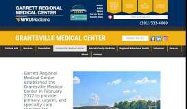 
							         Grantsville Medical Center – Garrett Regional Medical Center								  
							    