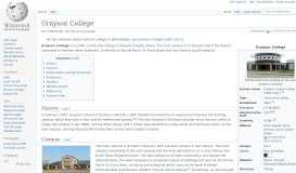
							         Grayson College - Wikipedia								  
							    